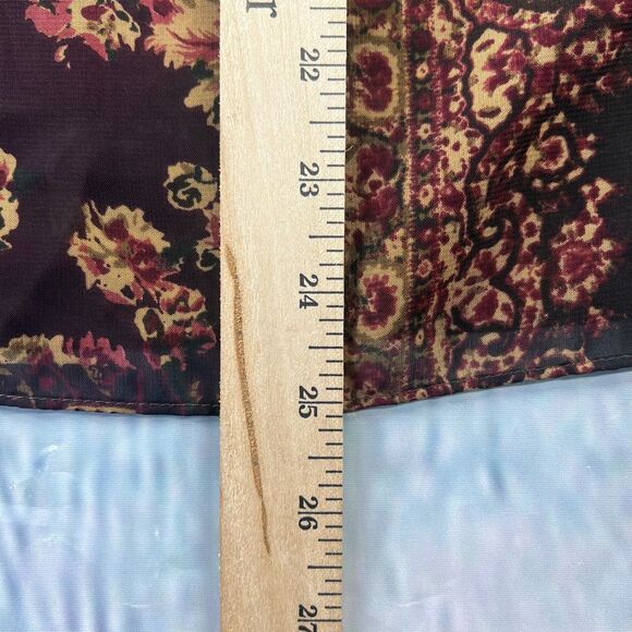 Chaps Womens Sheer Floarl 3/4 Sleeve Tunic Blouse Size Small - Picture 5 of 7